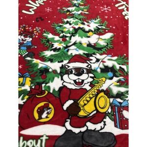 Buc-ee's Plush Throw Blanket Christmas Who's Rockin Around It (tree) 48 X 70"